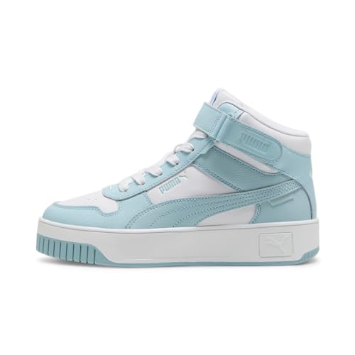 PUMA Damen Carina Street Mid Turnschuhe, White Turquoise Surf Blue, 37 EU von PUMA