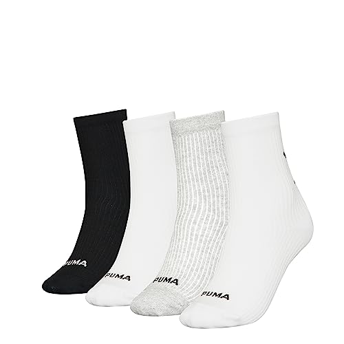 PUMA Damen Cat Logo Rib Clasic sock, White / Grey Black, 35-38 EU von PUMA