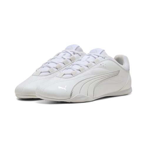 PUMA Damen Catch Soleil Sneakers 37, White Silver Feather Gray Metallic von PUMA