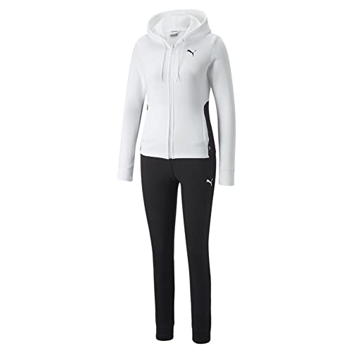 PUMA Damen Classic Hooded Tracksuit FL Cl Sweatshirt, weiß, XL von PUMA