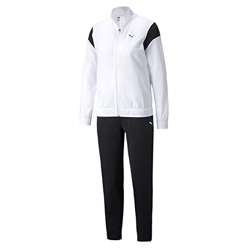 PUMA Damen Classic Tricot Suit Trainingsanzug, weiß, L von PUMA