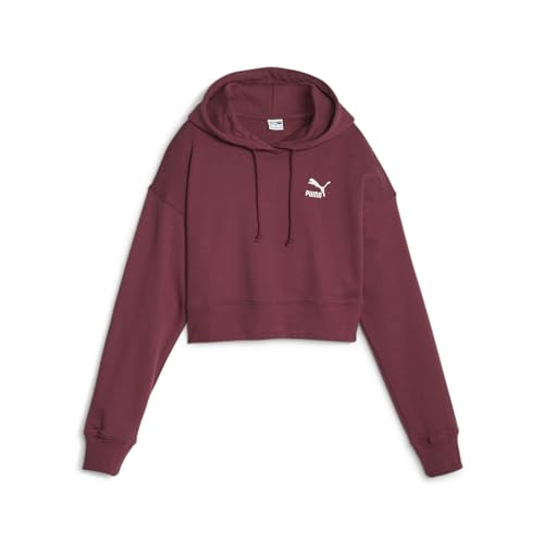 PUMA Damen Classics Cropped Hoodie SDark Jasper Red von PUMA