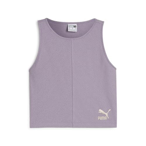 PUMA Damen Classics Geripptes Crop-Top XS Pale Plum Purple von PUMA