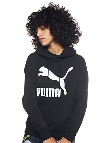 PUMA Classics Logo Kapuzenpullover Damen schwarz/weiß, XS von PUMA