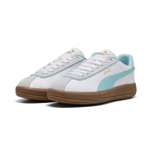 PUMA Damen Club Klassika Sneakers 38.5, White Safe Lake Feather Gray Blue von PUMA