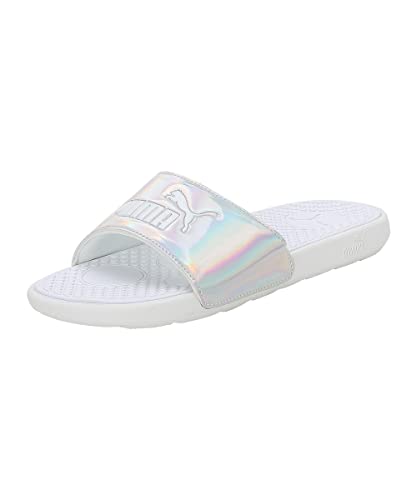 PUMA Damen Cool Cat Distressed WNS Flipflop, Silber, 35.5 EU von PUMA