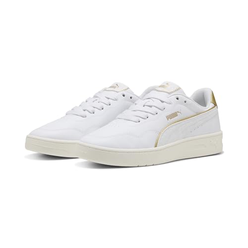 PUMA Damen Court Lally Dayinight Sneaker, Weiß Weiß Gold, 37 EU PUMA Damen Court Lally Dayinight Sneaker, Weiß Weiß Gold, 37 EU von PUMA