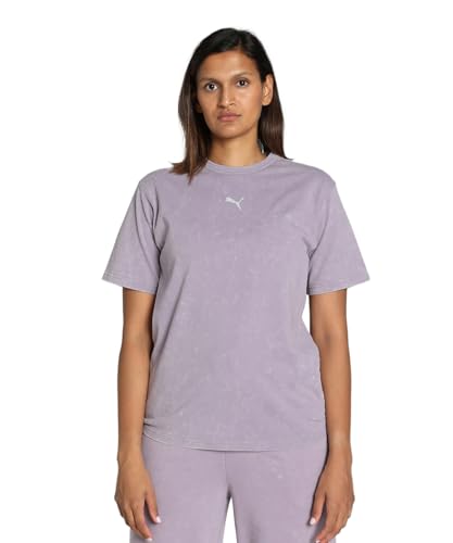 PUMA Damen Dare to Relaxed Fit T-Shirt mit Waschung M Pale Plum Purple von PUMA