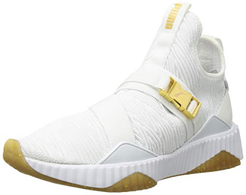 PUMA Damen Defy Mid Turnschuh, Weiß-Metallic, 39 EU von PUMA