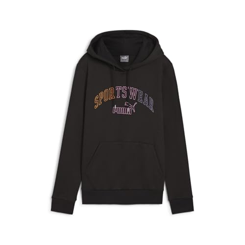 PUMA Damen ESS+ Logo LAB Hoodie XS Black ┃Basic Logo Hoodie in Regular Fit Damen von PUMA