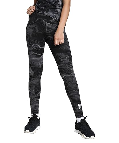 PUMA Damen ESS+ MARBLEIZED Women's Leggings Strumpfhose, Black, S von PUMA