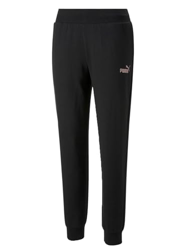 PUMA Damen ESS+ Metallic Pants FL Hose, Schwarz, M von PUMA