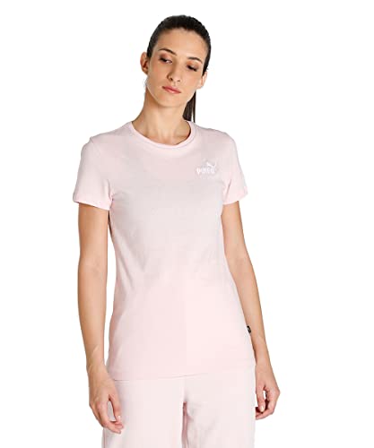 PUMA Damen ESS+ Stricktee T-Shirt, Pink, S von PUMA