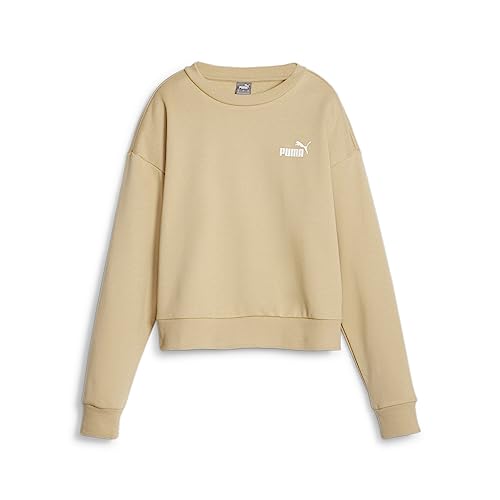 PUMA Damen ESS+ Sweatshirt LSand Dune Beige von PUMA