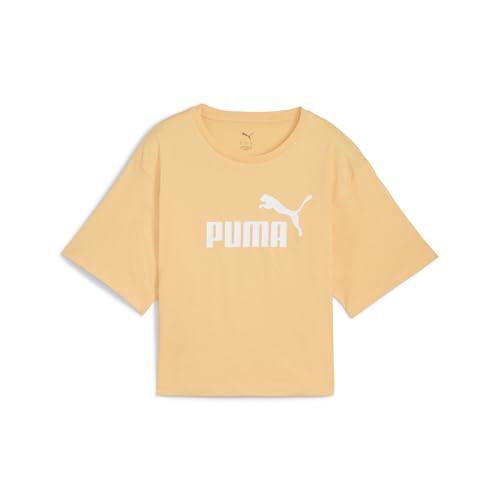 PUMA Damen ESS Cropped No. 1 Logo Relaxed T-Shirt M, Almost Apricot Orange von PUMA