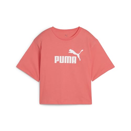 PUMA Damen ESS Cropped No. 1 Logo Relaxed T-Shirt XS, Peach Frost Red von PUMA