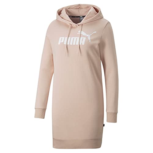 PUMA Damen ESS Logo Hooded Dress FL Sweatshirt, Rosenquartz, S von PUMA