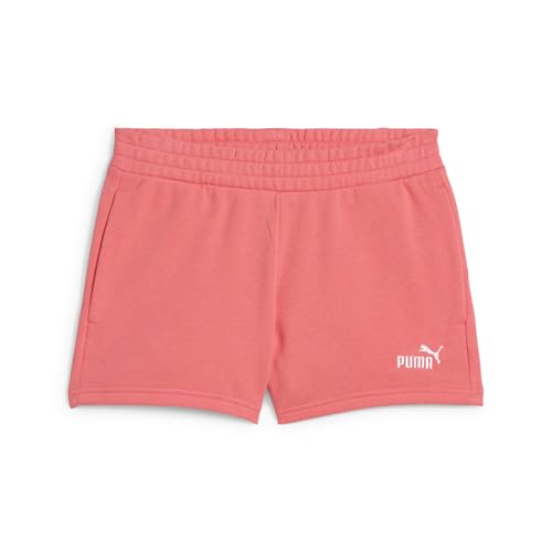 PUMA Damen ESS Small No. 1 Logo 4'' Shorts S, Peach Frost Red von PUMA