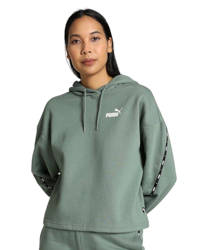 PUMA Damen ESS Tape Hoodie FL Sweat, Eukalyptus, L von PUMA