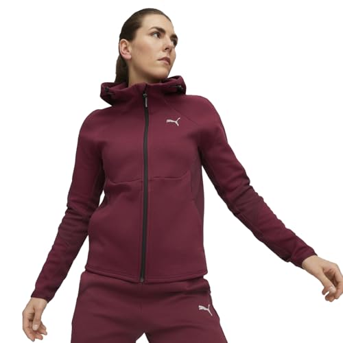 PUMA Damen EVOSTRIPE Kapuzenjacke SDark Jasper Red von PUMA