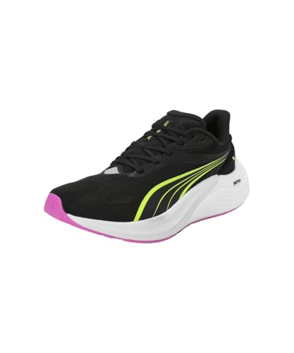 PUMA Damen Electrify Nitro 4 WN Straßen-Laufschuh, Black-Yellow ALERT, 37.5 EU von PUMA