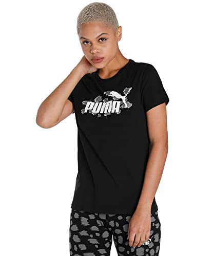 PUMA Damen Essentials+ Animal T-Shirt LBlack von PUMA