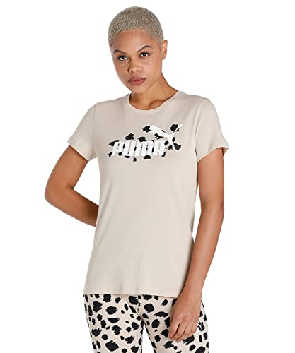 PUMA Damen Essentials+ Animal T-Shirt MGranola Beige von PUMA