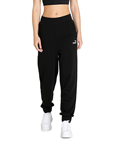 PUMA Damen Essentials+ Bestickte Jogginghose Knitted Pants, Black, S von PUMA