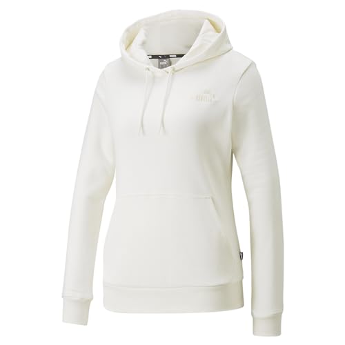 PUMA Damen Pullover Sweater Kapuzenpullover Essentials+ Embroidery Hoodie, Farbe:Creme, Artikel:-99 no Color, Größe:S von PUMA