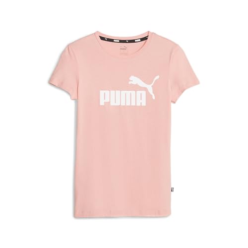 PUMA Damen Essentials+ Metallic Logo T-Shirt MPeach Smoothie Pink von PUMA