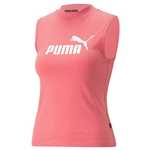 PUMA Damen Essentials+ Slim Logo Tank-Top MLoveable Pink von PUMA