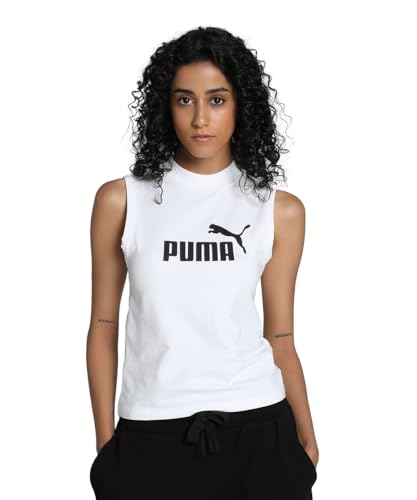 PUMA Damen Essentials+ Slim Logo Tank-Top XLWhite von PUMA