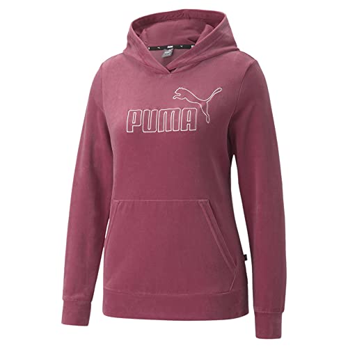 PUMA Damen Essentials+ Velours Hoodie Kapuzenpullover, Dusty Orchidee, 1X von PUMA