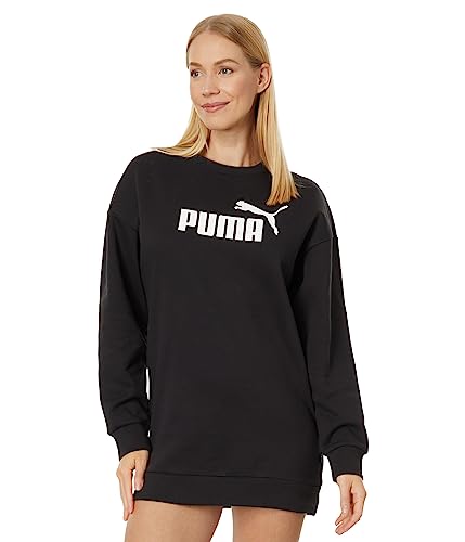 PUMA Damen Essentials Crewneck Fleece Dress Kleid, Schwarz, M von PUMA