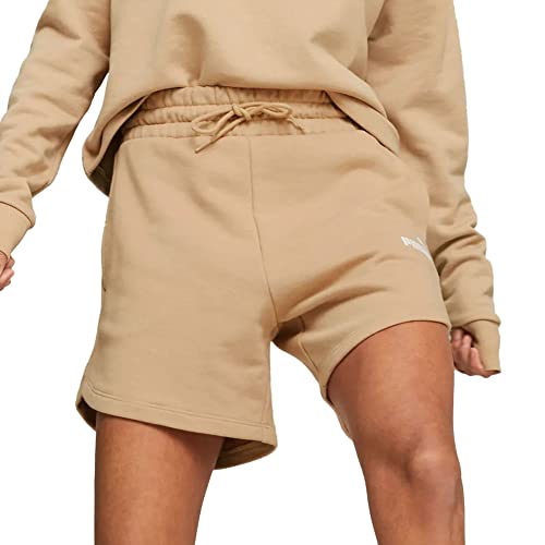 PUMA Damen Essentials Hochgeschnittene Shorts MDusty Tan Beige von PUMA