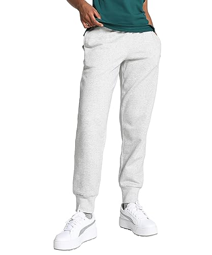 PUMA Damen Essentials Jogginghose in voller Länge mit engem Beinabschluss M Light Gray Heather von PUMA
