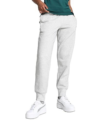 PUMA Damen Essentials Jogginghose in voller Länge mit engem Beinabschluss MLight Gray Heather von PUMA