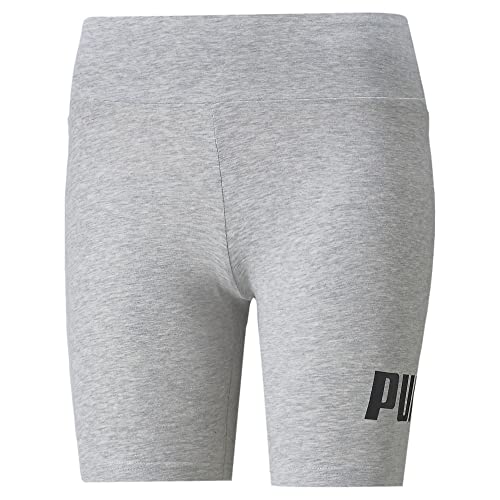 PUMA Damen Essentials Leggings mit Logo, 17,8 cm Shorts, Grau-Light Gray Heather, X-Groß von PUMA