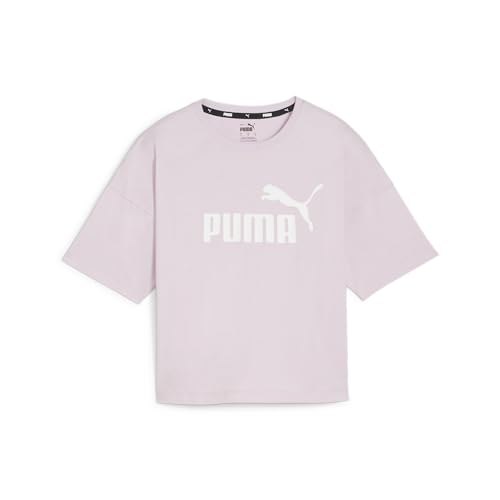 PUMA Damen Essentials Logo Cropped T-Shirt LGrape Mist Purple von PUMA