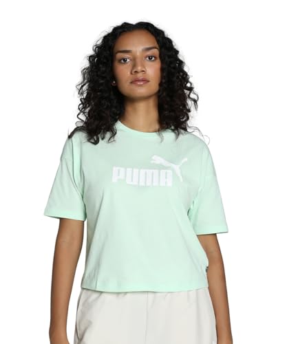 PUMA Damen Essentials Logo Cropped T-Shirt SFresh Mint Green von PUMA