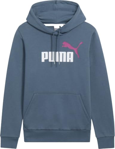 PUMA Damen Essentials Logo Fleece Hoodie Kapuzenpullover, Grau, M von PUMA