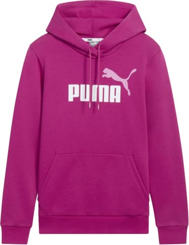 PUMA Damen Essentials Logo Fleece Hoodie Kapuzenpullover, Pink, M von PUMA