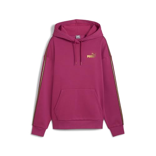 PUMA Damen Essentials Logo Fleece Hoodie Kapuzenpullover, Pink, XL von PUMA
