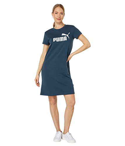 PUMA Damen Essentials Logo Kleid, Dark Night, Mittel von PUMA