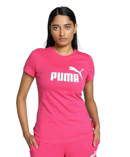 PUMA Damen Essentials Logo T-Shirt MGarnet Rose Pink von PUMA