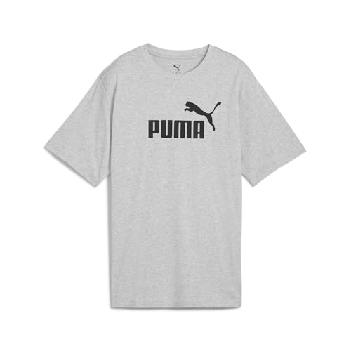 PUMA Damen Essentials No. 1 Logo Relaxed T-Shirt M, Light Gray Heather von PUMA