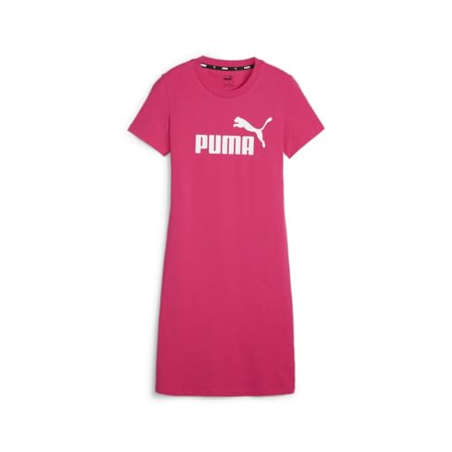 PUMA Damen Essentials Slim Fit T-Shirt Dress (Available in Plus Size) Kleid, Granatrose, Klein von PUMA