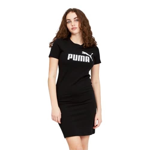 PUMA Damen Essentials T-Shirt Schmaler Passform (in Übergröße Erhältlich) Kleid, Schwarz, Groß von PUMA