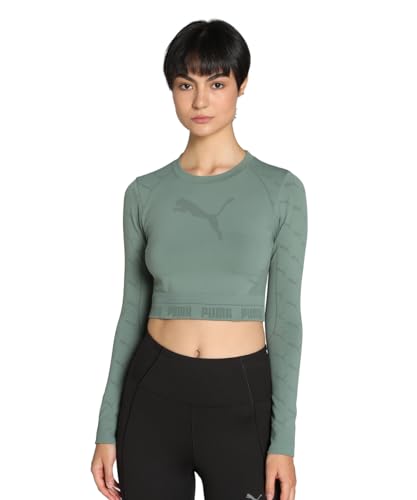 PUMA Damen Evoknit Langarm-Shirt XLEucalyptus Green von PUMA