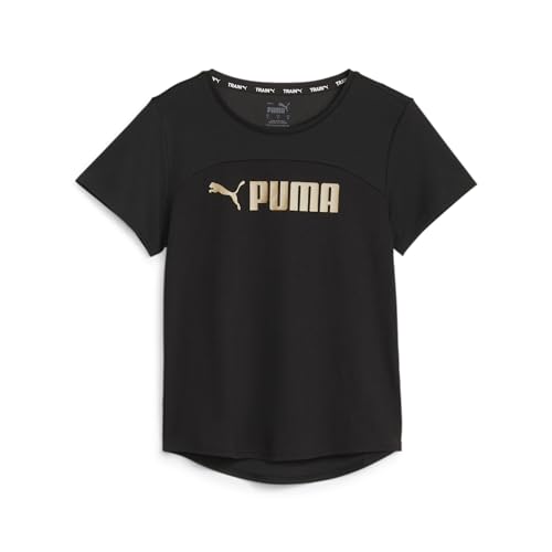 PUMA Damen FIT Ultrabreathe Trainings-T-Shirt LBlack Gold von PUMA